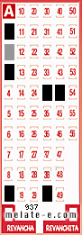 Volante ganador del sorteo 937 de Melate