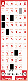 Volante ganador del sorteo 938 de Melate