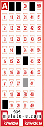 Volante ganador del sorteo 939 de Melate