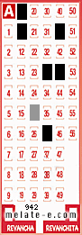 Volante ganador del sorteo 942 de Melate