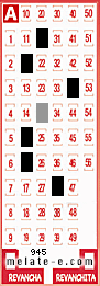 Volante ganador del sorteo 945 de Melate