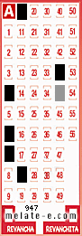 Volante ganador del sorteo 947 de Melate