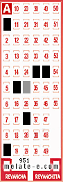 Volante ganador del sorteo 951 de Melate