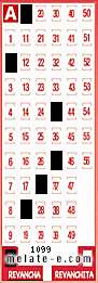 Volante ganador del sorteo 1099 de Revancha