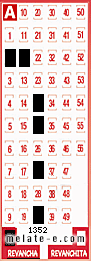Volante ganador del sorteo 1352 de Revancha