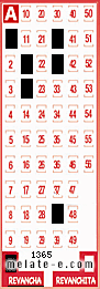 Volante ganador del sorteo 1365 de Revancha