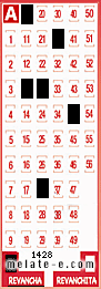 Volante ganador del sorteo 1428 de Revancha