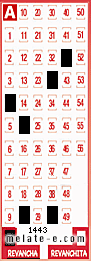 Volante ganador del sorteo 1443 de Revancha