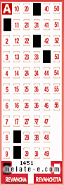 Volante ganador del sorteo 1451 de Revancha