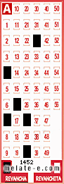 Volante ganador del sorteo 1452 de Revancha
