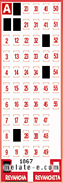 Volante ganador del sorteo 1867 de Revancha