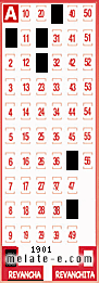 Volante ganador del sorteo 1901 de Revancha