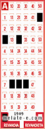 Volante ganador del sorteo 1909 de Revancha