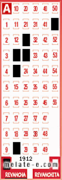Volante ganador del sorteo 1912 de Revancha
