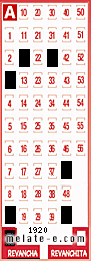Volante ganador del sorteo 1920 de Revancha
