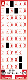 Volante ganador del sorteo 1929 de Revancha