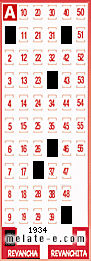 Volante ganador del sorteo 1934 de Revancha