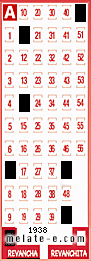Volante ganador del sorteo 1938 de Revancha