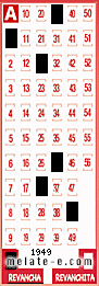 Volante ganador del sorteo 1949 de Revancha