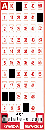 Volante ganador del sorteo 1950 de Revancha
