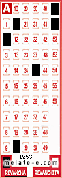 Volante ganador del sorteo 1953 de Revancha