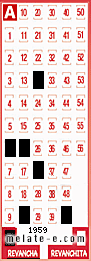 Volante ganador del sorteo 1959 de Revancha