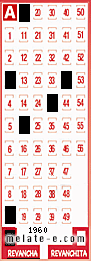 Volante ganador del sorteo 1960 de Revancha