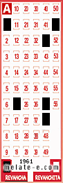 Volante ganador del sorteo 1961 de Revancha