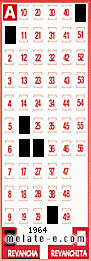 Volante ganador del sorteo 1964 de Revancha