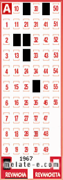 Volante ganador del sorteo 1967 de Revancha