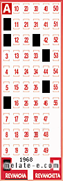 Volante ganador del sorteo 1968 de Revancha