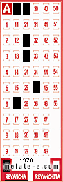 Volante ganador del sorteo 1970 de Revancha