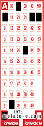 Volante ganador del sorteo 1971 de Revancha