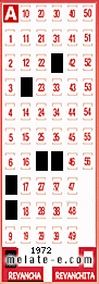 Volante ganador del sorteo 1972 de Revancha