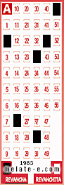 Volante ganador del sorteo 1983 de Revancha