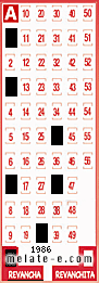 Volante ganador del sorteo 1986 de Revancha