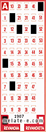 Volante ganador del sorteo 1987 de Revancha