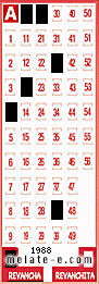 Volante ganador del sorteo 1988 de Revancha