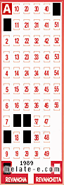 Volante ganador del sorteo 1989 de Revancha
