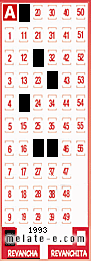 Volante ganador del sorteo 1993 de Revancha