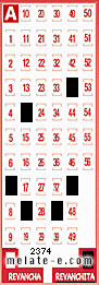Volante ganador del sorteo 2374 de Revanchita