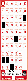 Volante ganador del sorteo 2454 de Revanchita