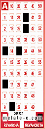 Volante ganador del sorteo 2552 de Revanchita