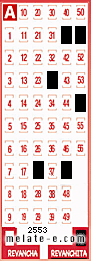 Volante ganador del sorteo 2553 de Revanchita