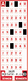 Volante ganador del sorteo 2625 de Revanchita