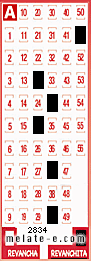 Volante ganador del sorteo 2834 de Revanchita