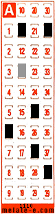 Volante ganador del sorteo 1110 de Melate Retro