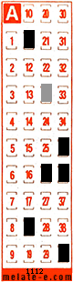 Volante ganador del sorteo 1112 de Melate Retro