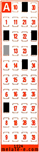 Volante ganador del sorteo 1124 de Melate Retro