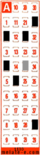 Volante ganador del sorteo 1133 de Melate Retro